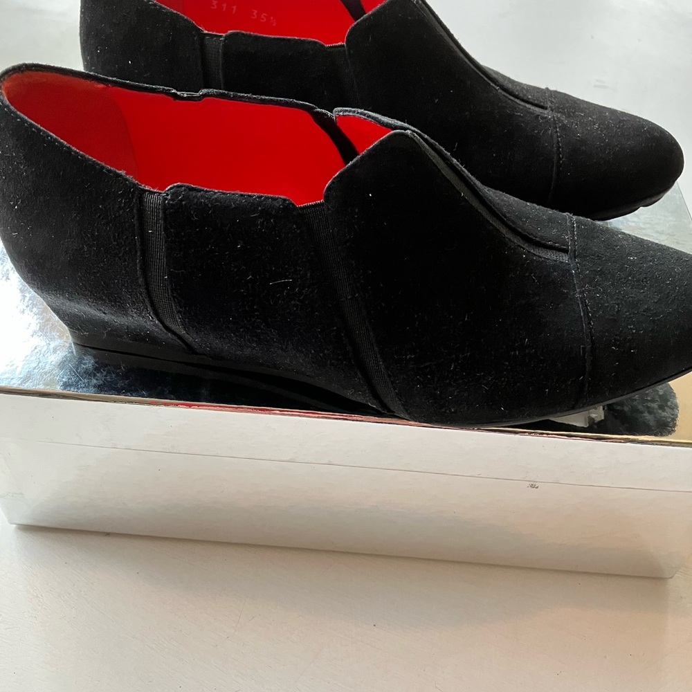 Pas de Rouge, Black suede Sz.35.5